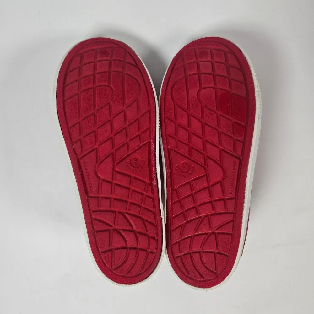 Old Navy Slip On Water‎ Shoes Kids 9 Red Perforated EVA Summer Beach Sneakers